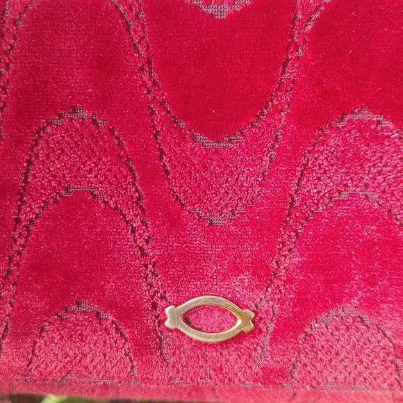 '60s Vintage Cherry Red Lewis Carpet Bag - Picture 2 of 9